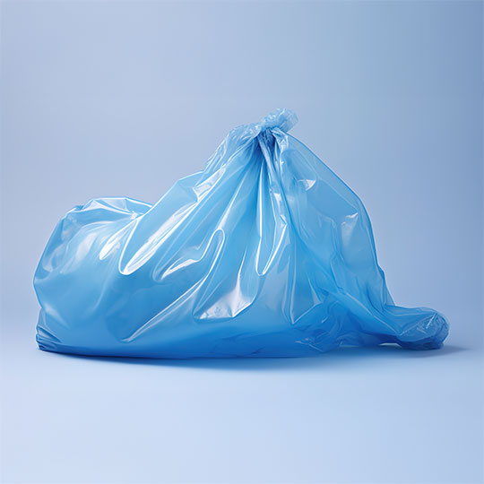 Blue bag for packaging